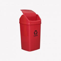 Lixeira B 50 Litros Quadrada Tampa V.V.