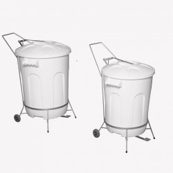 Suporte Pedal COM Lixeira JG 60 Litros com Rodízio