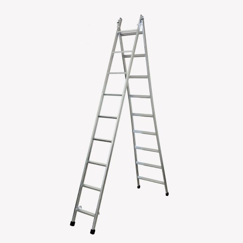 Escada articulada e expansível com 9 degraus