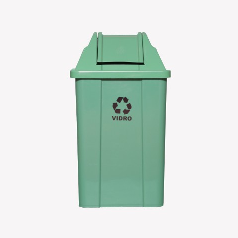 Lixeira J 100 Litros Quadrada Tampa V.V.