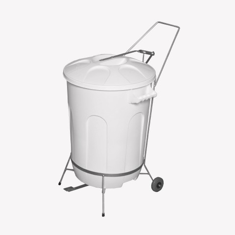 Suporte Pedal COM Lixeira JG 60 Litros com Rodízio